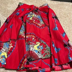 Trashy diva red fans size 6 skirt